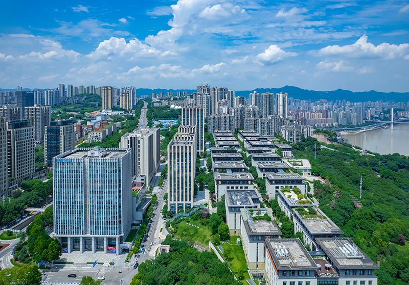 2023年8月4日，重慶，區(qū)塊鏈數(shù)字經(jīng)濟(jì)產(chǎn)業(yè)園。